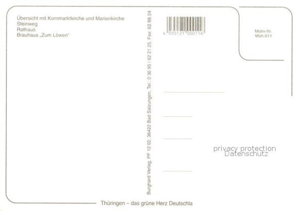 Muehlhausen Thueringen Kornmarktkirche und Marienkirche Steinw – Bild 2