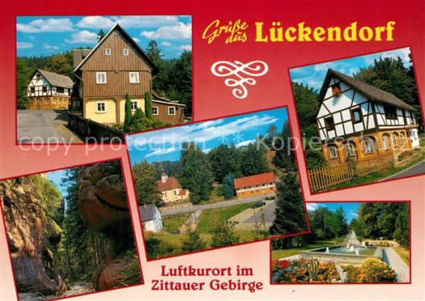 Lueckendorf Fachwerk Brunnen Zittauer-Gebirge