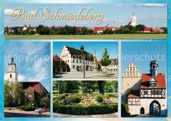 Bad Schmiedeberg Stadtpanorama Kurpark Kirche Rathaus Au