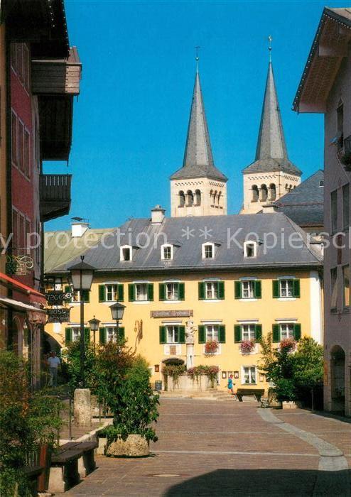 Berchtesgaden Fu?g?ngerzone Marktplatz Stiftskirche