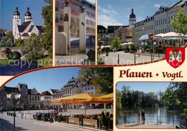 Plauen Vogtland Alte Elsterbrücke Pfarrkirche Sankt Joh