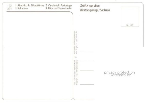 Aue Erzgebirge Altmarkt Nikolaikirche Kulturhaus Carol – Bild 2