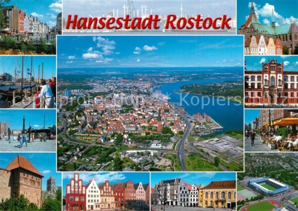 Rostock Fliegeraufnahme Hafen Stadtansichten