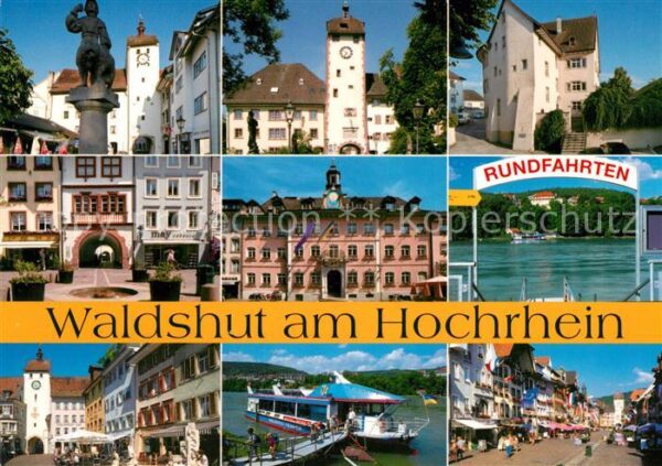 Waldshut-Tiengen Rathaus Oberes Tor Denkmal Schiffsanleg