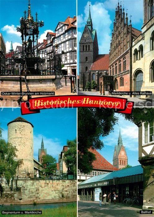 Hannover Marktkirche Rathaus Ballhof Brunnen Hol