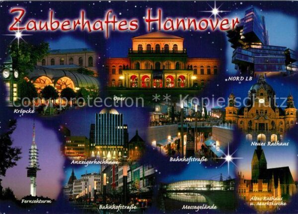 Hannover Nachtaufnahmen Rathaus Bahnhofstraße Me