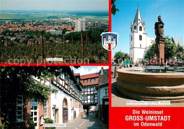 Gross-Umstadt Schloss Passage Marktplatzbrunnen Kirch