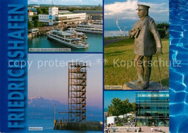 Friedrichshafen Bodensee Hafen Molenturm Graf Zeppelin Promenade