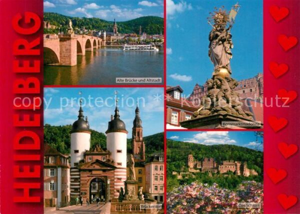 Heidelberg Neckar Alte Brücke Altstadt Brückentor Schloss