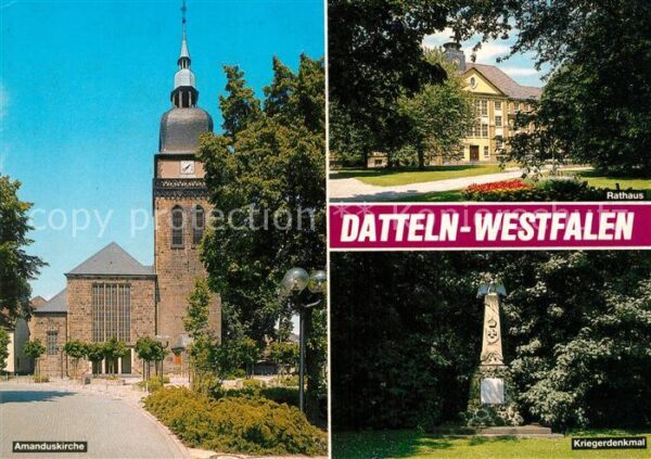 Datteln Amanduskirche Kriegerdenkmal Rathaus