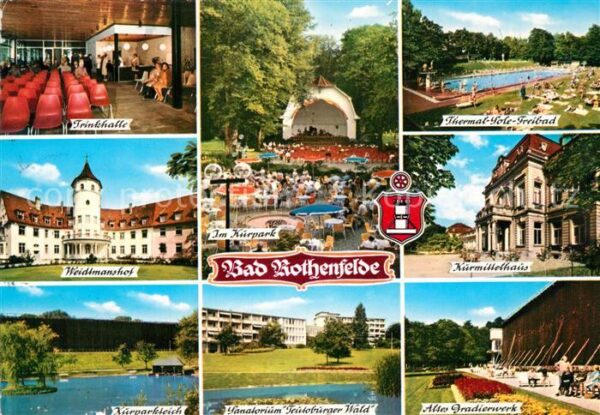 Bad Rothenfelde Trinkhalle Weitmanshof Kurparkteich Kon