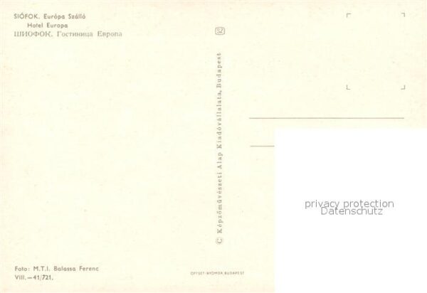 Siofok Europa Szallo Hotel Nachtaufnahme – Bild 2