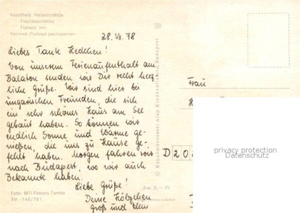 Keszthely Halaszcsarda Fischerschenke Terrasse – Bild 2