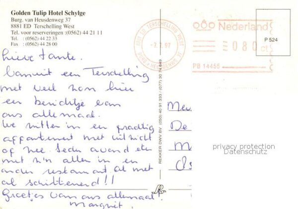Terschelling Golden Tulip Hotel Schylge Terrasse Haf – Bild 2