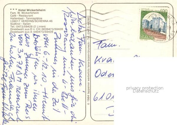Schenna Meran Hotel Wickertsheim – Bild 2