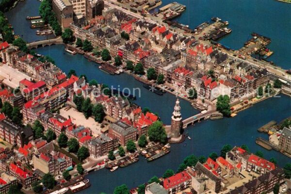 Amsterdam Niederlande Fliegeraufnahme Montelbaanstoren