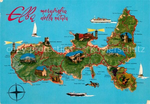 Isola d Elba Lageplan