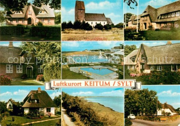 Keitum Sylt Kirche Reetdachhäuser Freibad