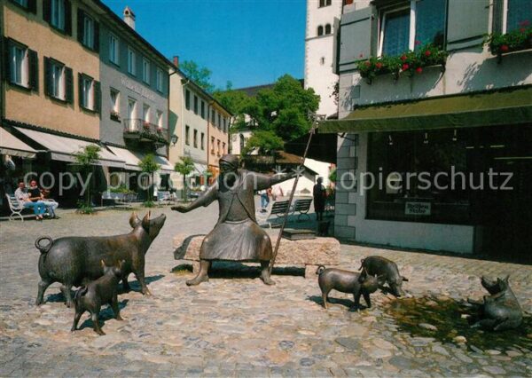 Wangen Allgaeu Schweinezüchter Skulturen