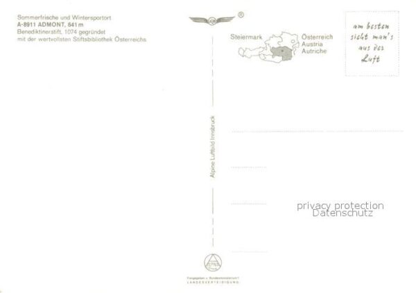 Admont Steiermark Fliegeraufnahme Stift – Bild 2