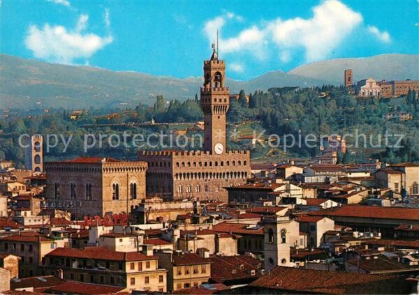 Firenze Florenz Palazzo Vecchio e panorama parziale