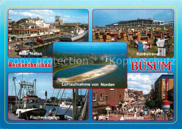 Buesum Nordseebad Alter Hafen Korbstrand Fischereihafen F