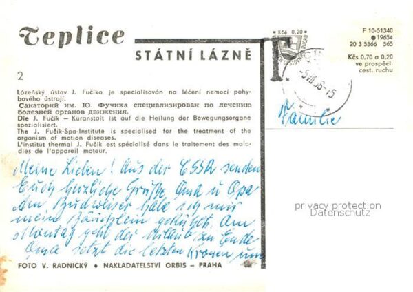 Teplice Fucik Kuranstalt – Bild 2
