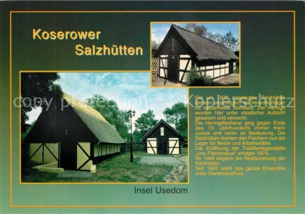 Koserow Ostseebad Usedom Salzhütten Chronik