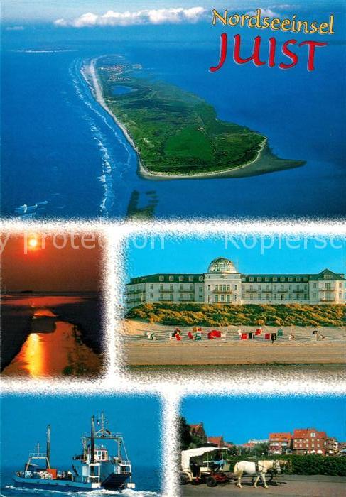 Juist Nordseebad Fliegeraufnahme Strand Sanatorium Abend