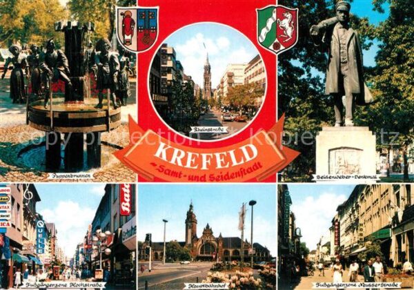 Krefeld Puppenbrunnen Seidenweber Denkmal Haupt