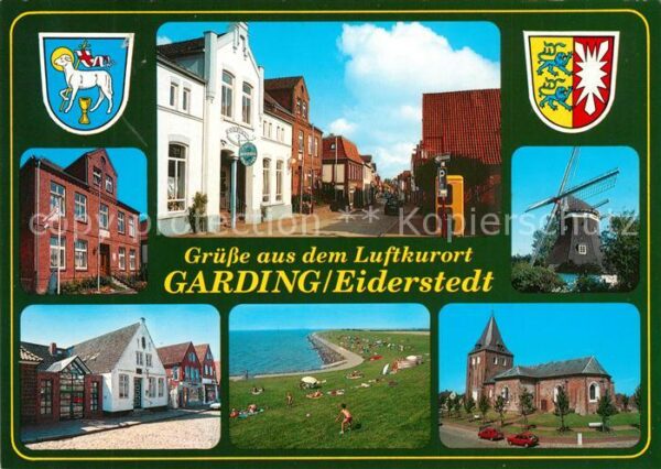 Eiderstedt Kirche Windmühle Rathaus Stadtansicht S
