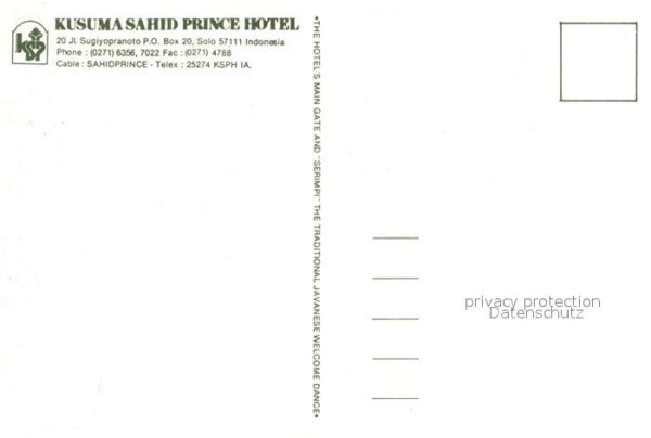 Solo Indonesien Kusuma Sahid Prince Hotel – Bild 2