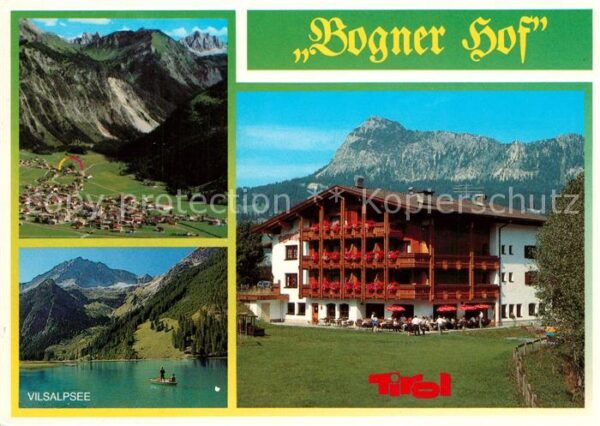 Tannheim Tirol Bogner Hof Hotel Cafe Restaurant Vilsal