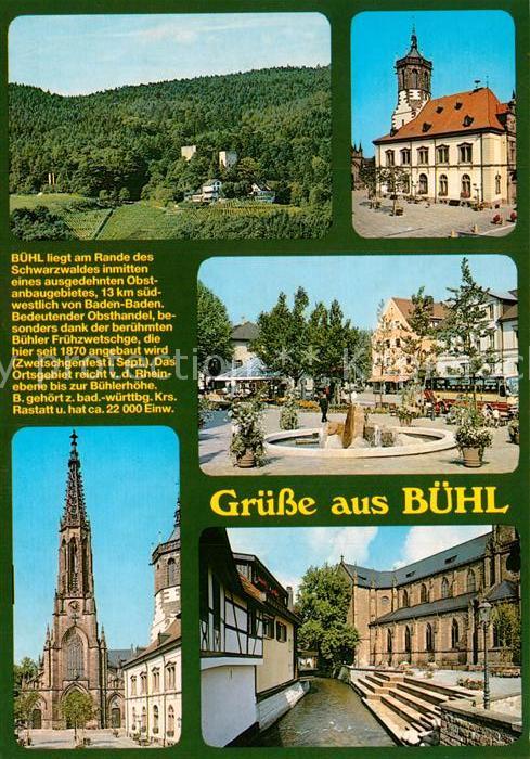 Buehl Baden Rathaus Kirche Brunnen Chronik