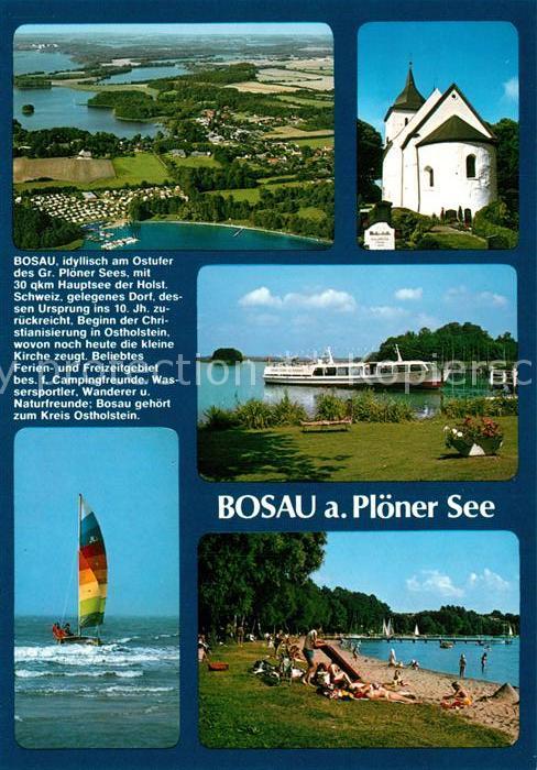 Bosau Fliegeraufnahme Kirche Fährschiff Stran