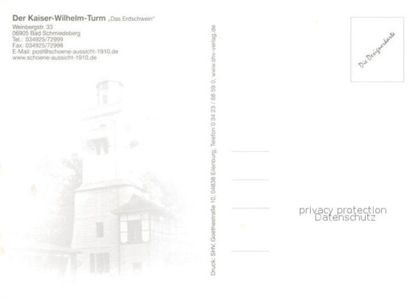 Bad Schmiedeberg Der Kaiser Wilhelm Turm Das Erdschwein – Bild 2