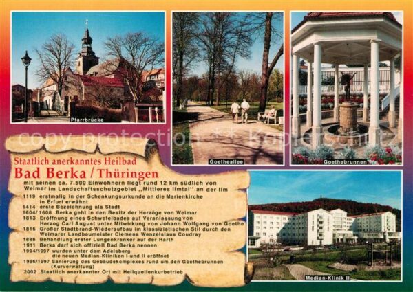Bad Berka Pfarrbrücke Goetheallee Goethebrunnen M