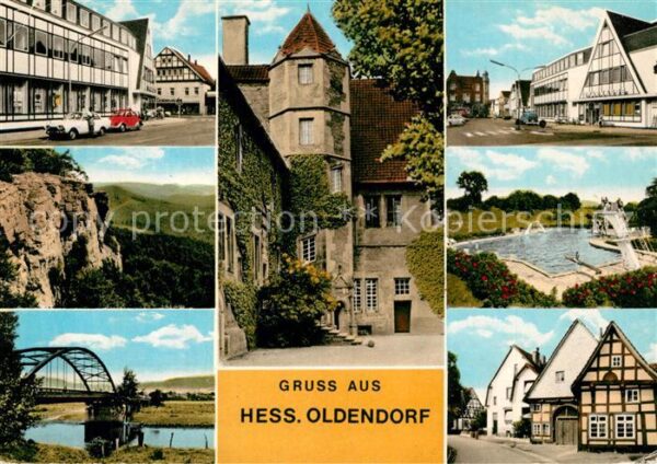 Hessisch Oldendorf Brücke Freibad Münchhausenhof Fachwerkb