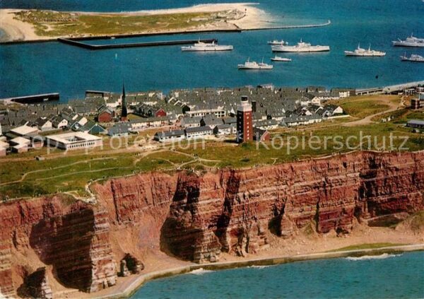 Helgoland Fliegeraufnahme Leuchtturm Steilwandküs