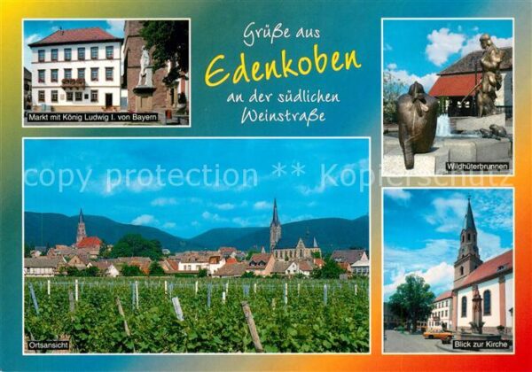 Edenkoben Wildhüterbrunnen Markt König Ludwig I v