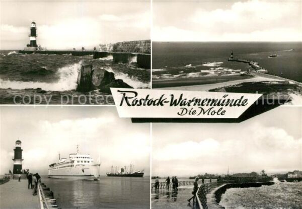 Rostock-Warnemuende Mole Leuchtturm