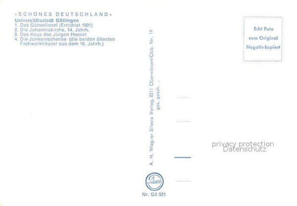 Goettingen Niedersachsen Gänseliesel Johanniskirche Junkernschen – Bild 2