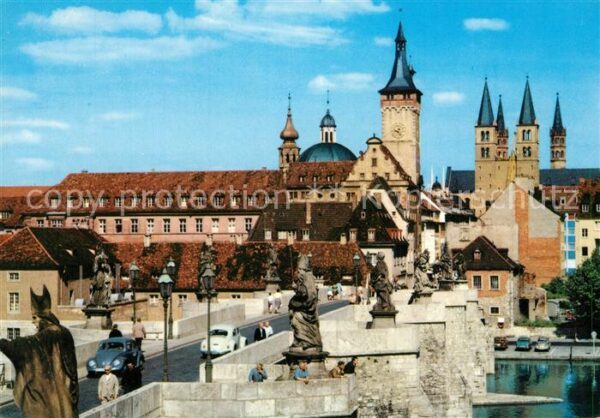 Wuerzburg Alte Marienbrücke Dom