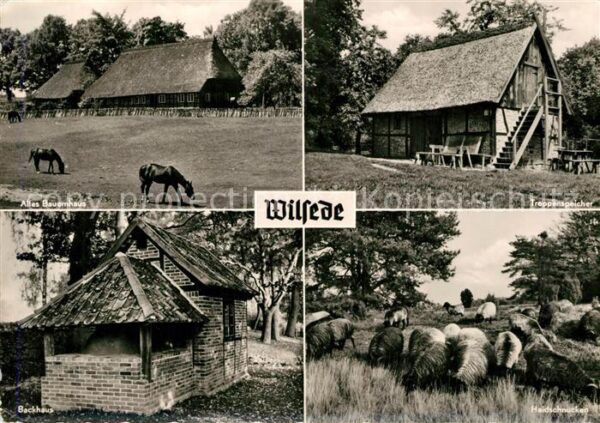 Wilsede Lueneburger Heide Altes Bauerhaus Treppenspeicher Backhau