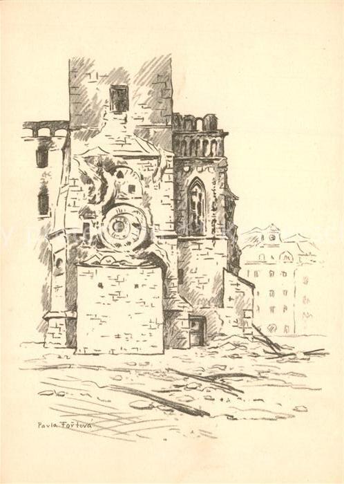 Praha Prahy Prague Staromestsky orloj Künstlerkarte Pavla