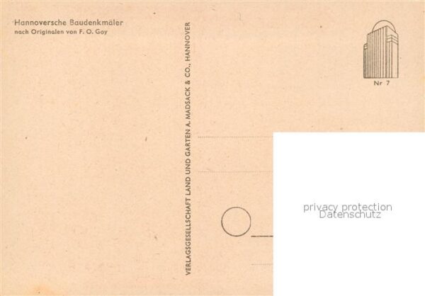 Hannover Baudenkmal nach Originalen von F. O. Go – Bild 2