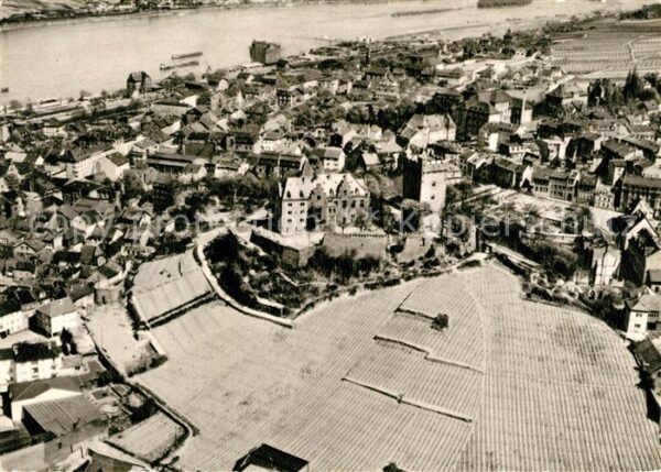 Bingen Rhein Fliegeraufnahme Burg Klopp