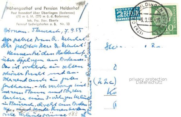 Bonndorf Ueberlingen Gasthaus Haldenhof – Bild 2
