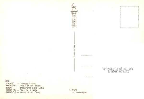 Rhodos Rhodes Aegaeis Stadtansicht – Bild 2