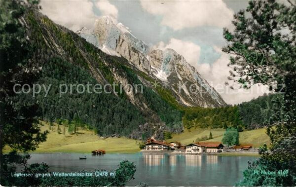 Lautersee Mittenwald gegen Wettersteinspitze